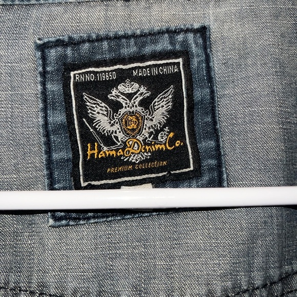 Hama Denium Co. Y2K Vintage Premium Collection Distressed Denim Jacket Size XL - Picture 5 of 8